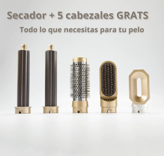 Cepillo Secador + 5 cabezales GRATIS - Peinado profesional