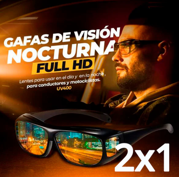 Lentes Visión Hd 2x1 - Mejor visión de noche y día