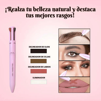 Lápiz Delineador 4 en 1 + Cepillo de cejas GRATIS